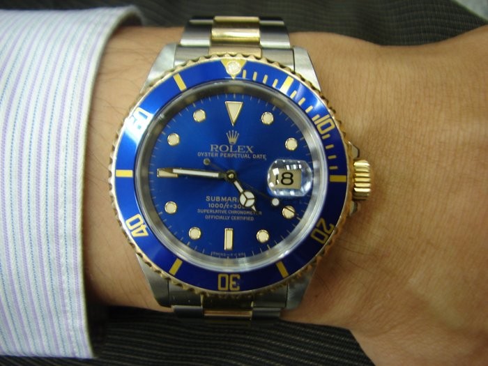 台中流當品拍賣 流當手錶 原裝 ROLEX 勞力士 16613 藍水鬼 男錶 9成5新